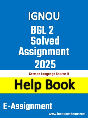 IGNOU BGL 2 Solved Assignment 2025