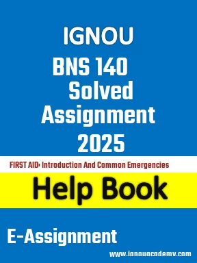IGNOU BNS 140 Solved Assignment 2025