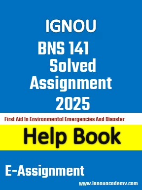 IGNOU BNS 141 Solved Assignment 2025