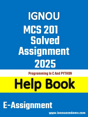 IGNOU MCS 201 Solved Assignment 2025