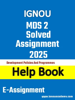 IGNOU MDS 2 Solved Assignment 2025