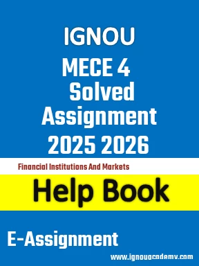 IGNOU MECE 4 Solved Assignment 2025 2026