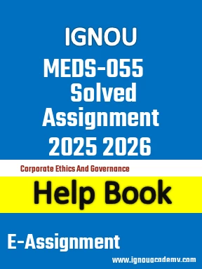IGNOU MEDS-055 Solved Assignment 2025 2026