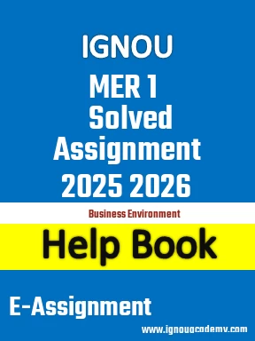 IGNOU MER 1 Solved Assignment 2025 2026