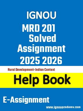 IGNOU MRD 201 Solved Assignment 2025 2026