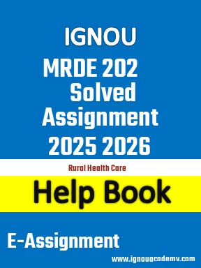 IGNOU MRDE 202 Solved Assignment 2025 2026