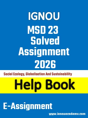 IGNOU MSD 23 Solved Assignment 2026