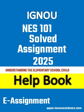 IGNOU NES 101 Solved Assignment 2025