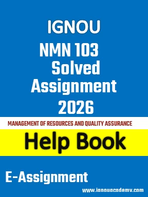 IGNOU NMN 103 Solved Assignment 2026